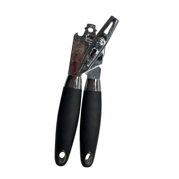 Heavy-Duty Manual Can Opener With Black Non-Slip Handles/Stainless Steel Blades - Picture 2 of 4